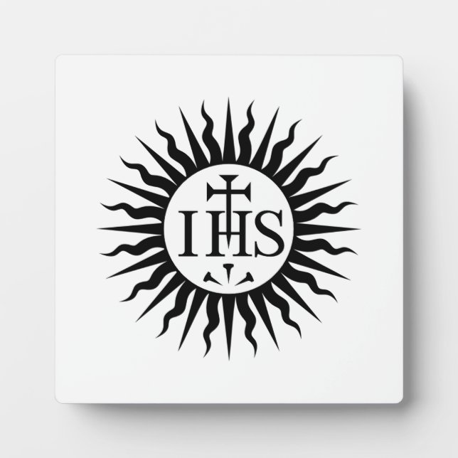 Emblem of the Society of Jesus Christogram Plaque (Front)