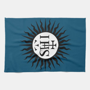 Emblem of the Society of Jesus Christogram Tea Towel