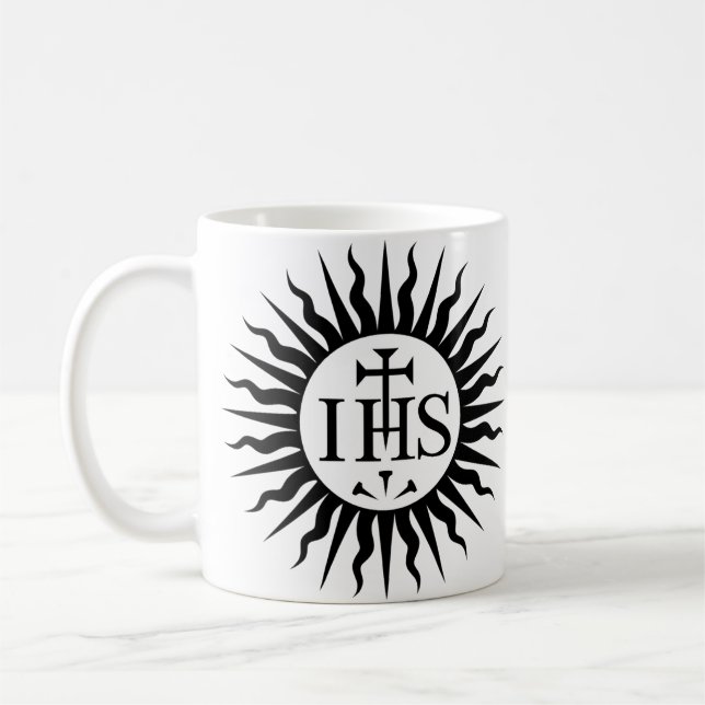 Emblem of the Society of Jesus  Coffee Mug (Left)
