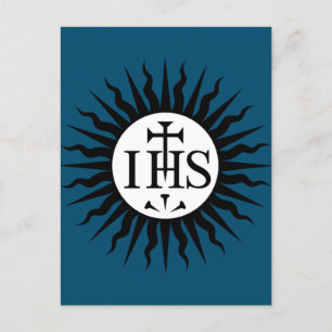 Emblem of the Society of Jesus Holiday Postcard