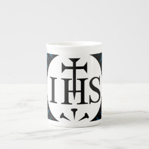 Emblem of the Society of Jesus Monogram  Bone China Mug
