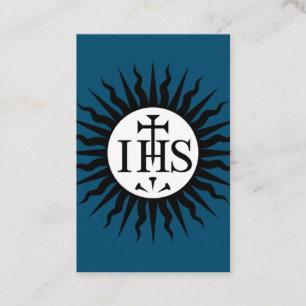 Emblem of the Society of Jesus Monogram  Business Card