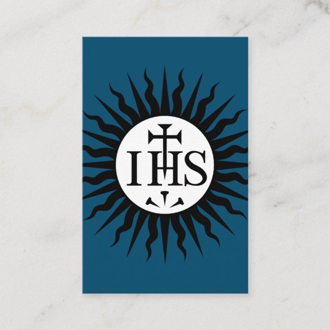 Emblem of the Society of Jesus Monogram  Business Card (Front)