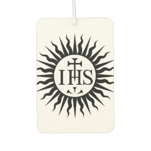 Emblem of the Society of Jesus Monogram  Car Air Freshener