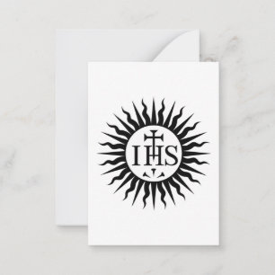 Emblem of the Society of Jesus Monogram  Card