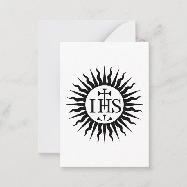 Emblem of the Society of Jesus Monogram  Card (Front)