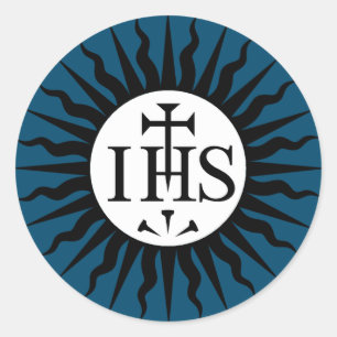 Emblem of the Society of Jesus Monogram Classic Round Sticker