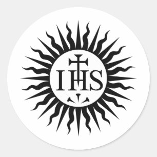 Emblem of the Society of Jesus Monogram Classic Round Sticker