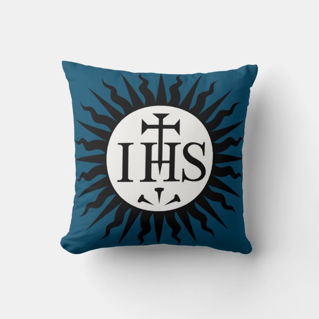 Emblem of the Society of Jesus Monogram  Cushion (Front)