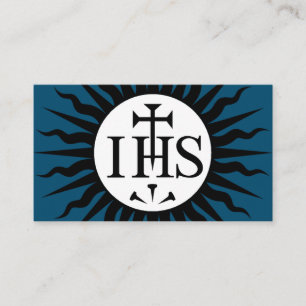 Emblem of the Society of Jesus Monogram  Enclosure Card