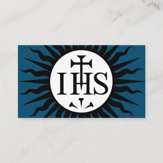 Emblem of the Society of Jesus Monogram  Enclosure Card (Front)