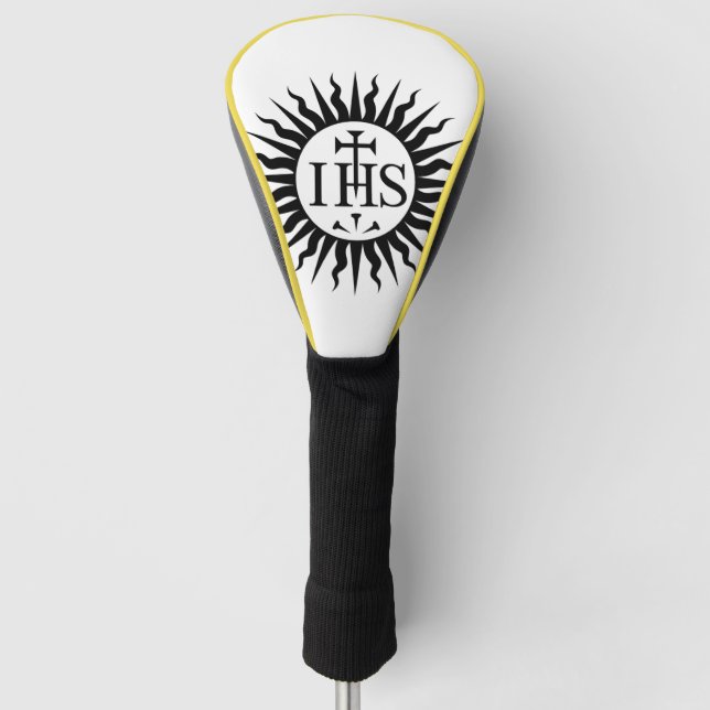 Emblem of the Society of Jesus Monogram  Golf Head Cover (Front)
