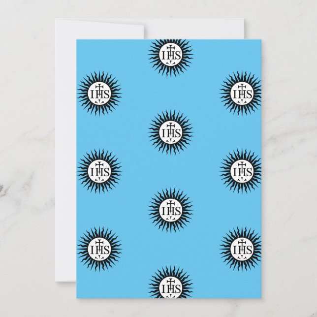 Emblem of the Society of Jesus Monogram  Holiday Card (Front)