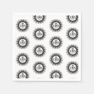 Emblem of the Society of Jesus Monogram Napkin