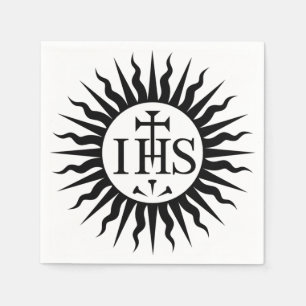 Emblem of the Society of Jesus Monogram Napkin
