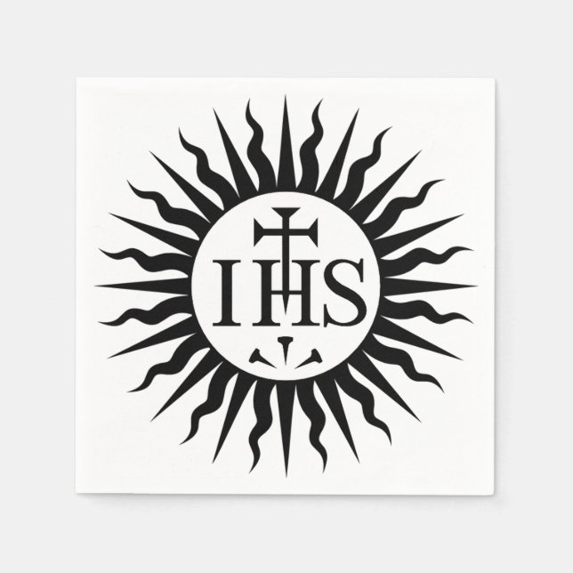 Emblem of the Society of Jesus Monogram  Napkin (Front)