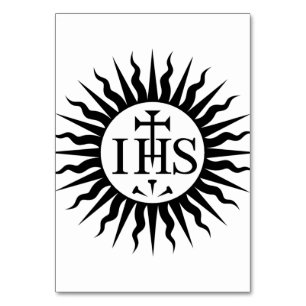 Emblem of the Society of Jesus Monogram Table Number