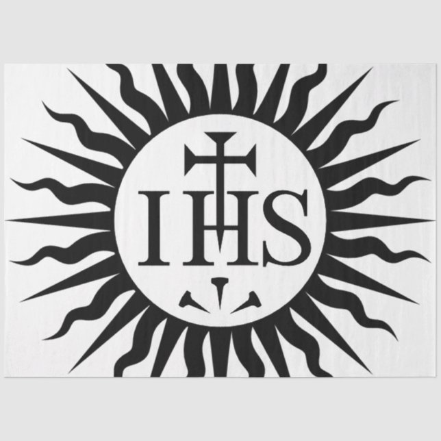 Emblem of the Society of Jesus Monogram  Tissue Paper (Front)