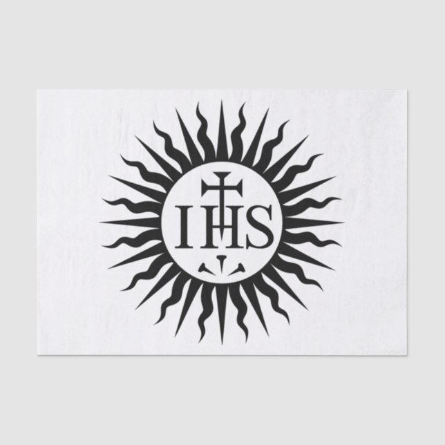 Emblem of the Society of Jesus Monogram  Tissue Paper (Front)