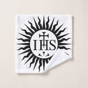 Emblem of the Society of Jesus Monogram Wash Cloth
