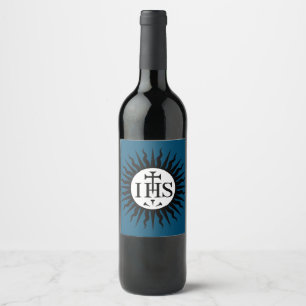 Emblem of the Society of Jesus Monogram  Wine Label