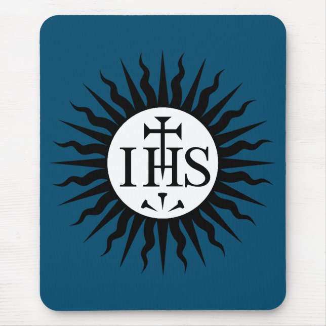 Emblem of the Society of Jesus  Mouse Mat (Front)