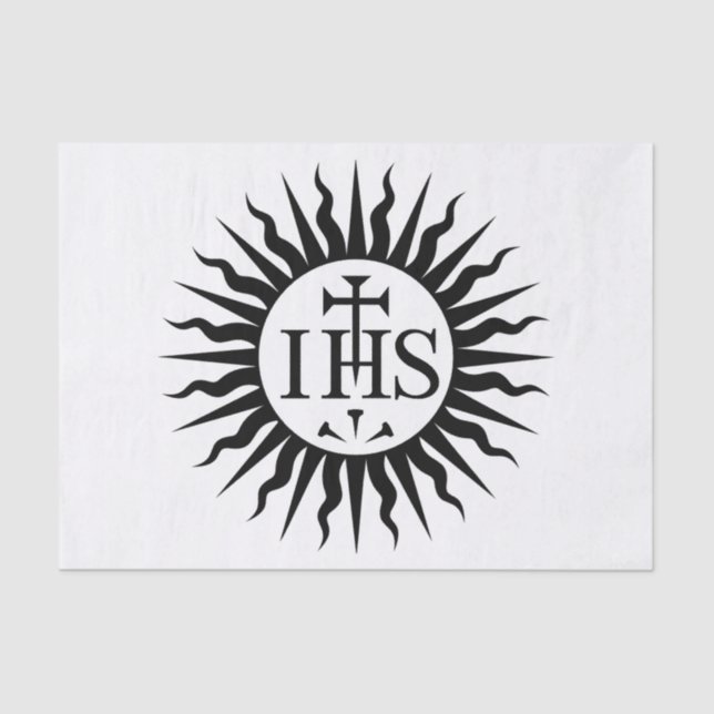 Emblem of the Society of Jesus  Tissue Paper (Front)