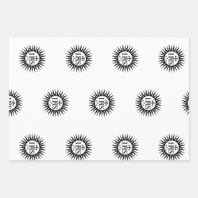 Emblem of the Society of Jesus  Wrapping Paper Sheet (Front)