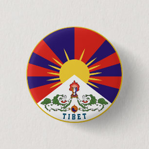 Emblem of Tibet 3 Cm Round Badge
