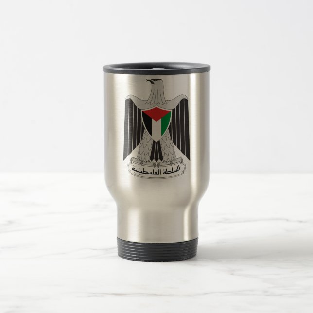 emblem palestine authority travel mug (Center)