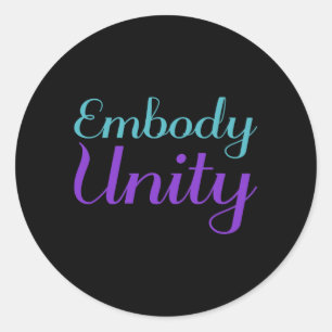 Embody Unity Prevention Artwork Classic Round Sticker