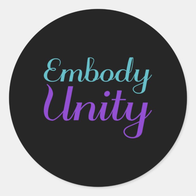 Embody Unity Prevention Artwork Classic Round Sticker (Front)