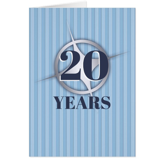 Emboss stripes universal employee anniversary card (Front)