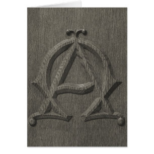 Embossed Alpha Omega Card