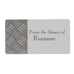 Embossed Aluminium Metal Look Custom Book Label