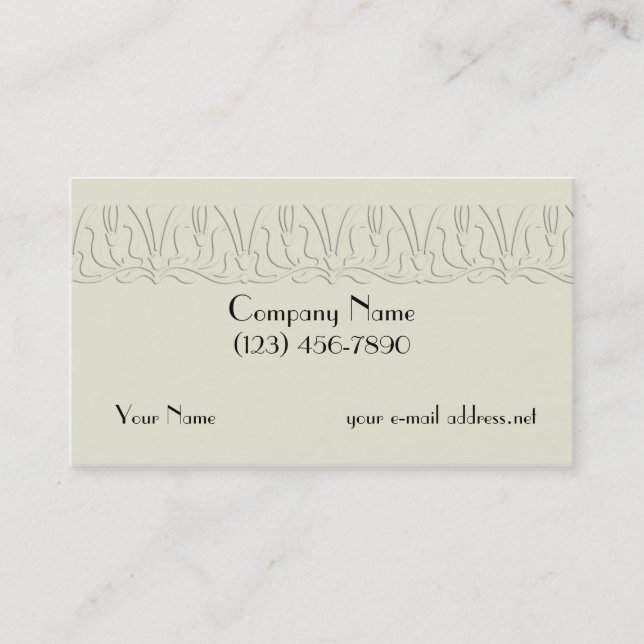 Embossed Art Nouveau 1 Business Card (Front)