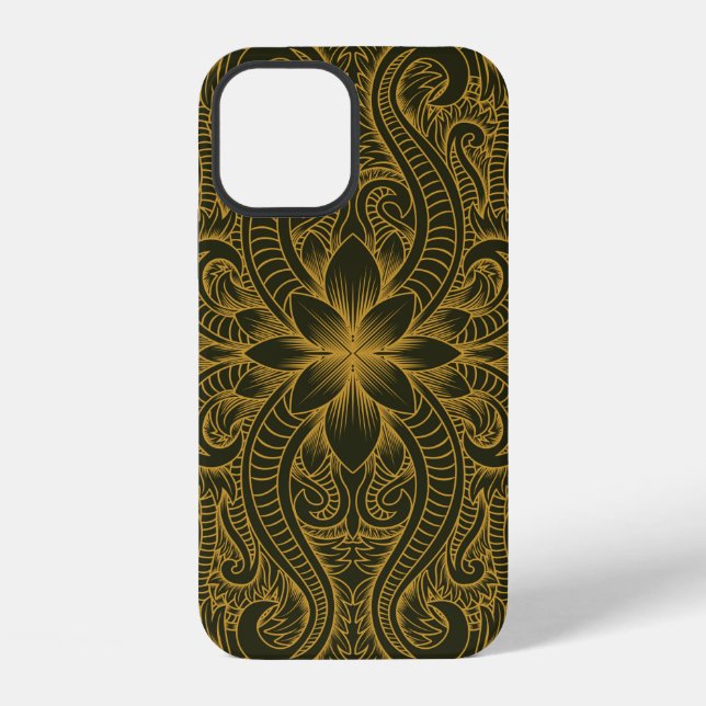embossed background decorative antique classic des iPhone case (Back)