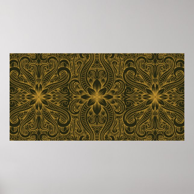 embossed background decorative antique classic des poster (Front)