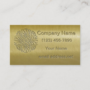Embossed Brass Business Card
