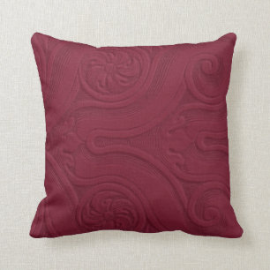 Embossed Burgundy Background Cushion