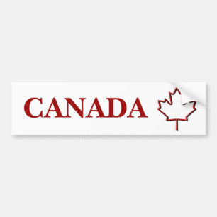 Embossed Canadian Maple Leaf Bumper Sticker