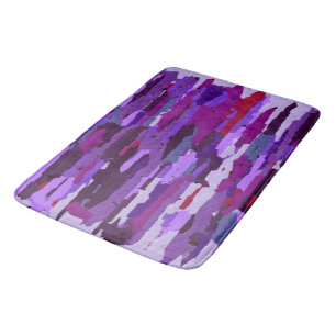 Embossed Chalk Shades of Purple and Red Bath Mat