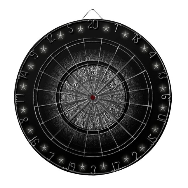 Embossed Chinese Zodiac Wheel Custom Dart Board (Front)