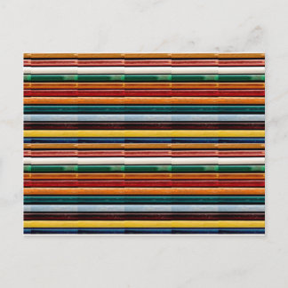 Embossed colourful stripes template add text Image Postcard