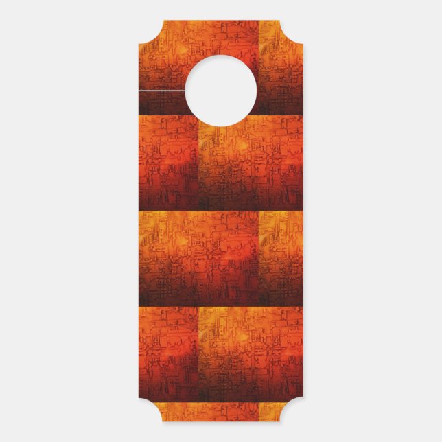 embossed copper circuit pattern door hanger (Front)