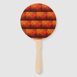 embossed copper circuit pattern hand fan