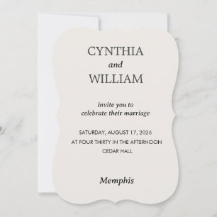 Embossed Cutout - Wedding Invitation