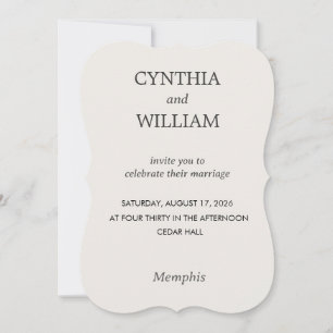 Embossed Cutout - Wedding Invitation