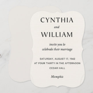 Embossed Cutout - Wedding Invitation