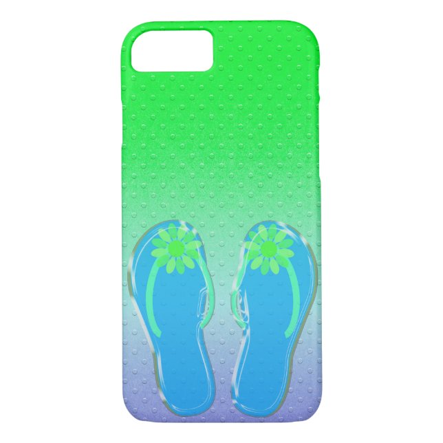 embossed dots with flip-flops Case-Mate iPhone case (Back)